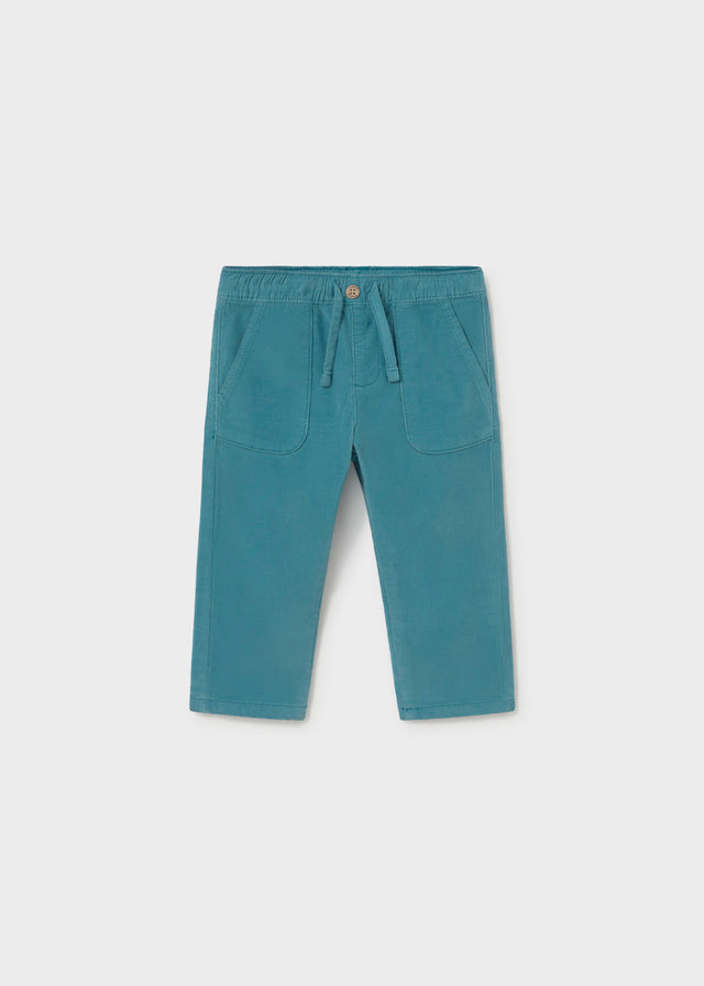 Mayoral Baby Boys Micro-Cord Trousers in soft blue