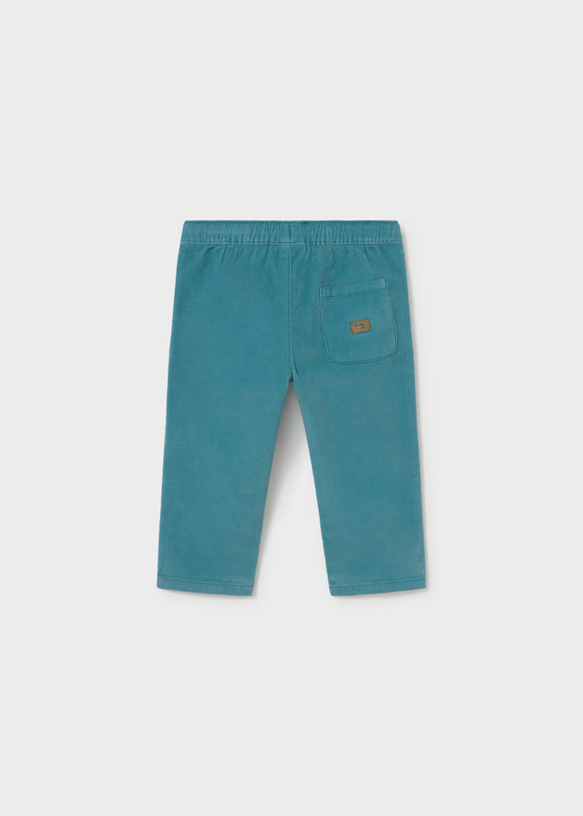 Mayoral Baby Boys Micro-Cord Trousers in soft blue