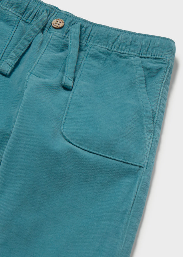 Mayoral Baby Boys Micro-Cord Trousers in soft blue