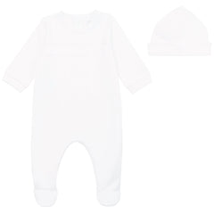 Emile et Rose Babygrow & Hat White