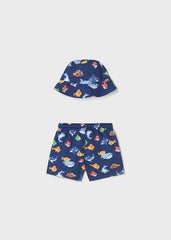 Baby Boys Mayoral Swim Shorts & Hat