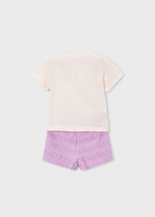 Girls Mayoral Lilac Shorts Set