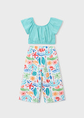 Girls Mayoral Top Long Trousers