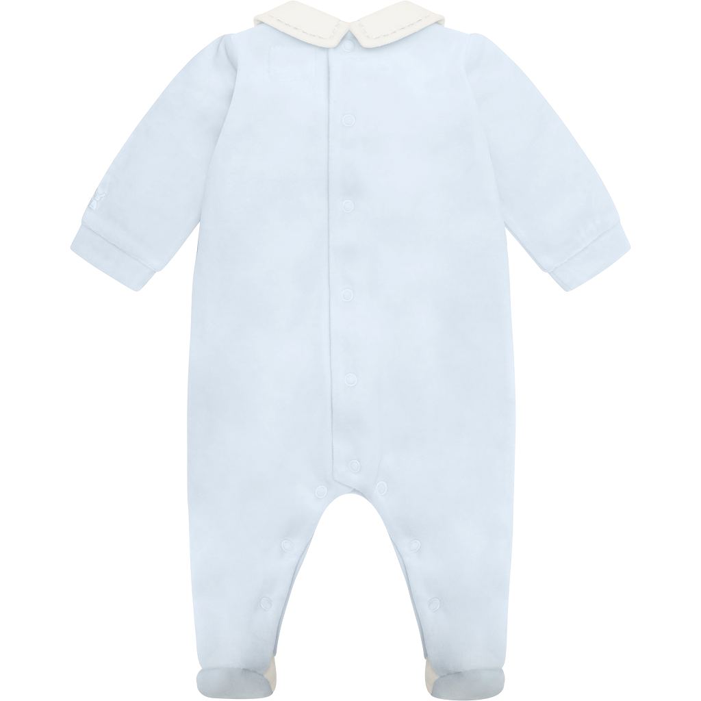 KASPER Baby Blue Velour All In One & Hat