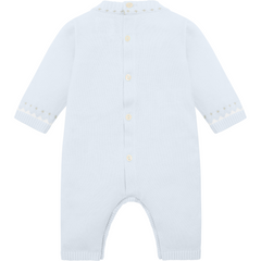 KRISTIAN Baby Blue Knitted All In One & Hat