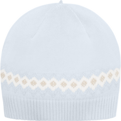 KRISTIAN Baby Blue Knitted All In One & Hat