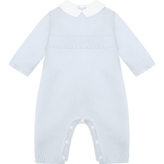 KALEB Baby Blue Knitted All In One & Hat