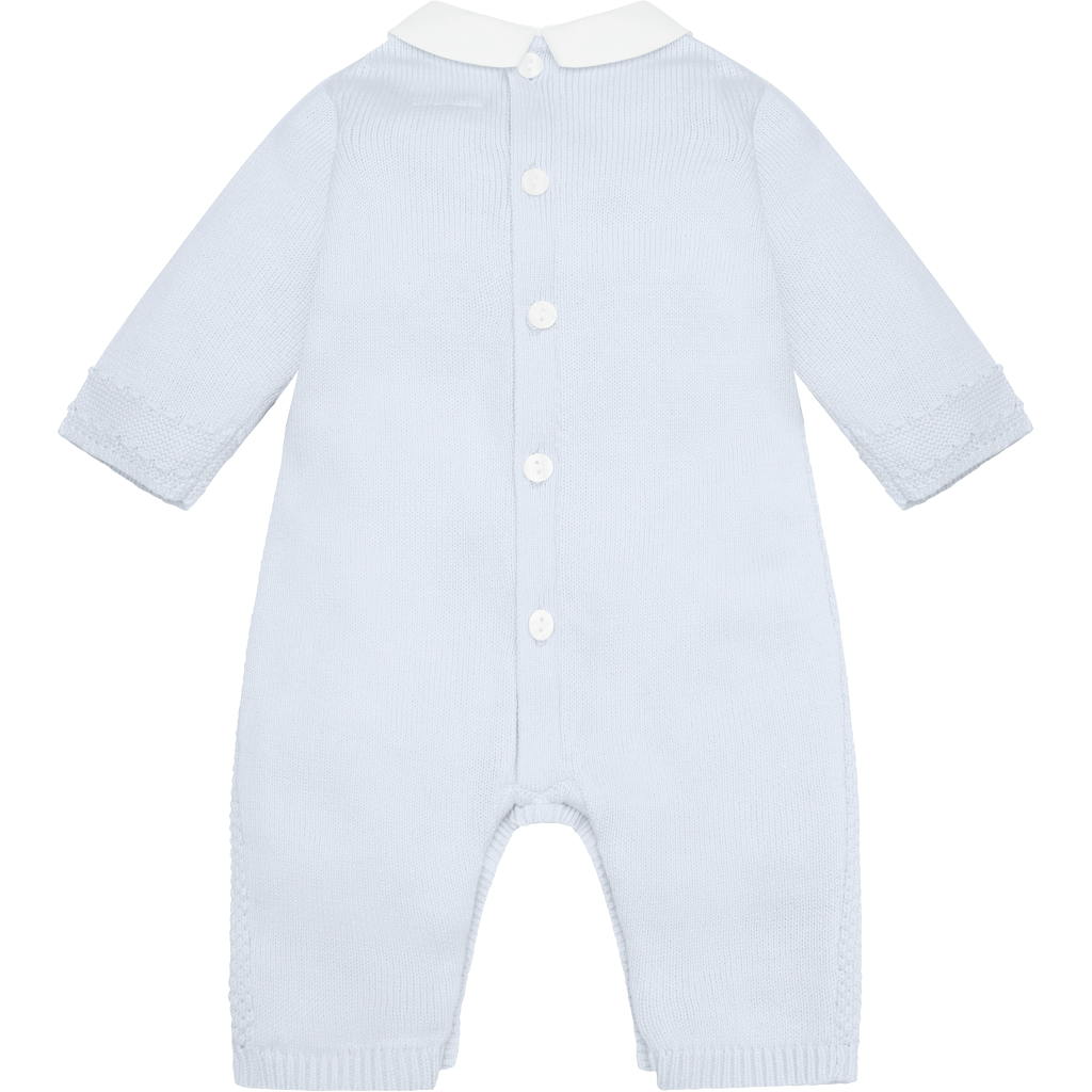 KALEB Baby Blue Knitted All In One & Hat