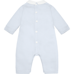 KALEB Baby Blue Knitted All In One & Hat