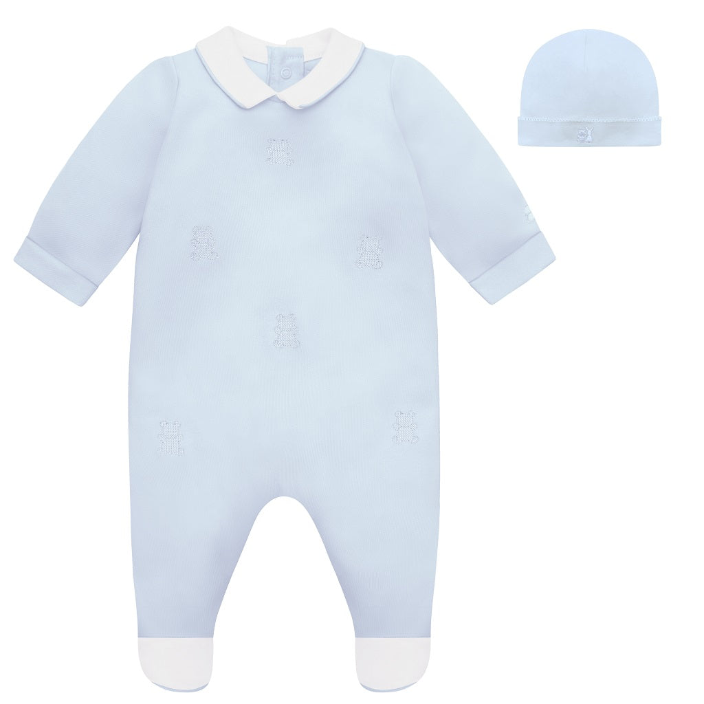 EMILE et ROSE Lionel is a gorgeously cute babygrow and matching hat set.
