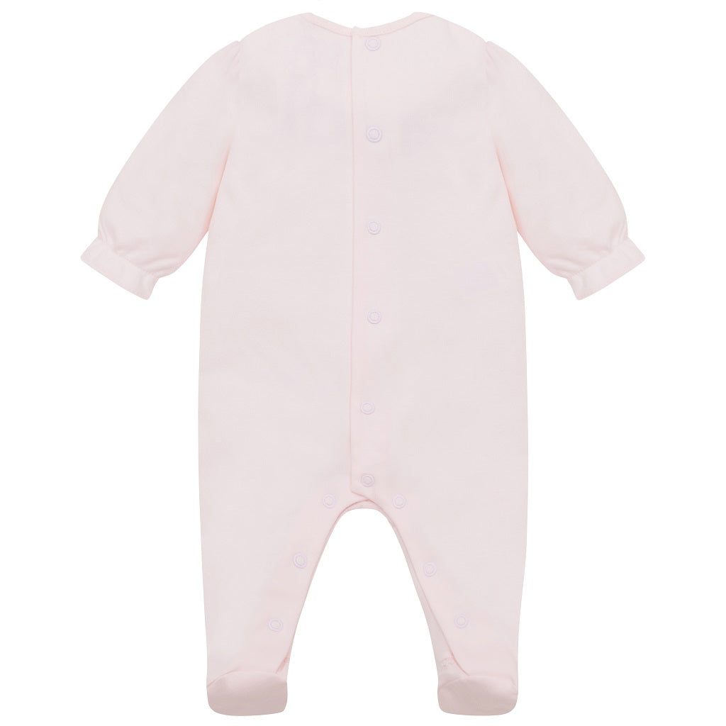 EMILE et ROSE This lovely baby girls’ babygrow represents traditional, yet practical, baby clothing at its best