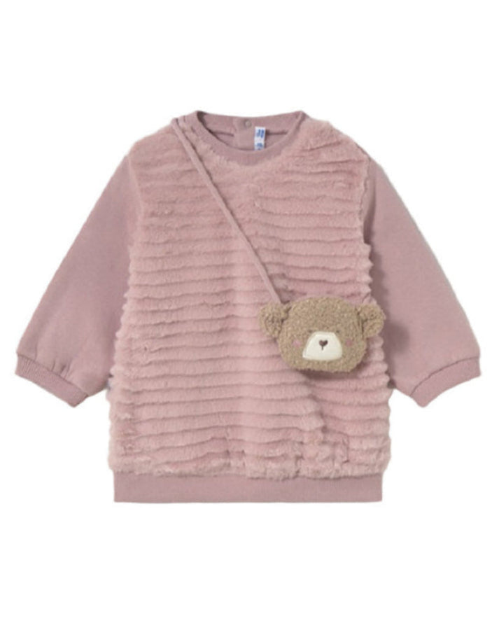 MAYORAL Baby Girls Dress with Teddy bag, crystal