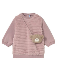 MAYORAL Baby Girls Dress with Teddy bag, crystal