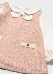 Mayoral Baby Girls Elegant Tweed Knit Combined Dress
