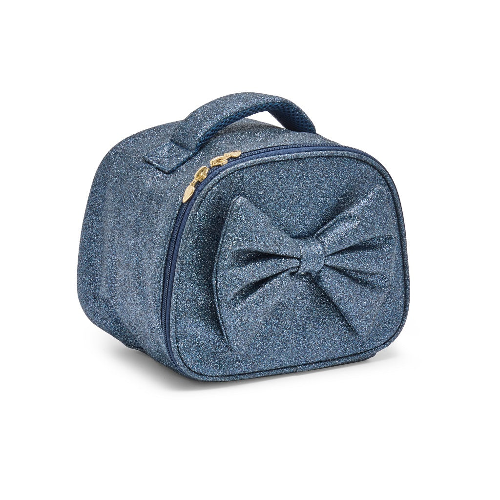 CARAMELO Glittler lunch Bag with Bow. Navy