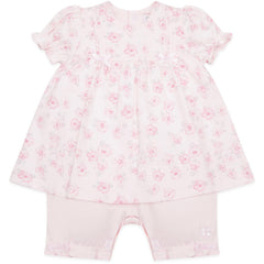 Emile et Rose Baby Pink Floral Romper Dress