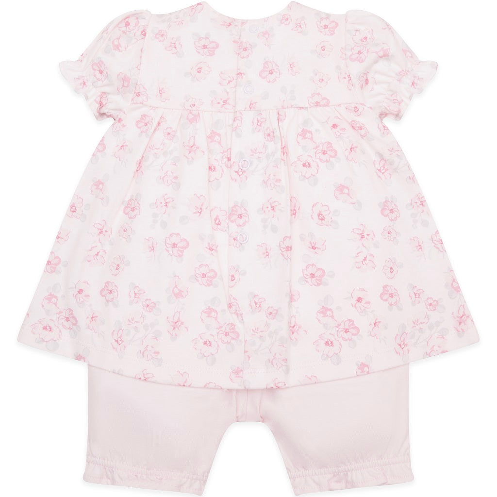 Emile et Rose Baby Pink Floral Romper Dress