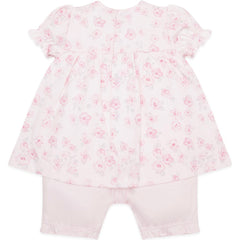 Emile et Rose Baby Pink Floral Romper Dress