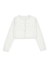 Girls Mayoral Knit Cardigan White