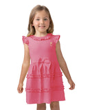 Caramelo Kids hot pink-mazing tiered frill dress complete with a pretty bow!