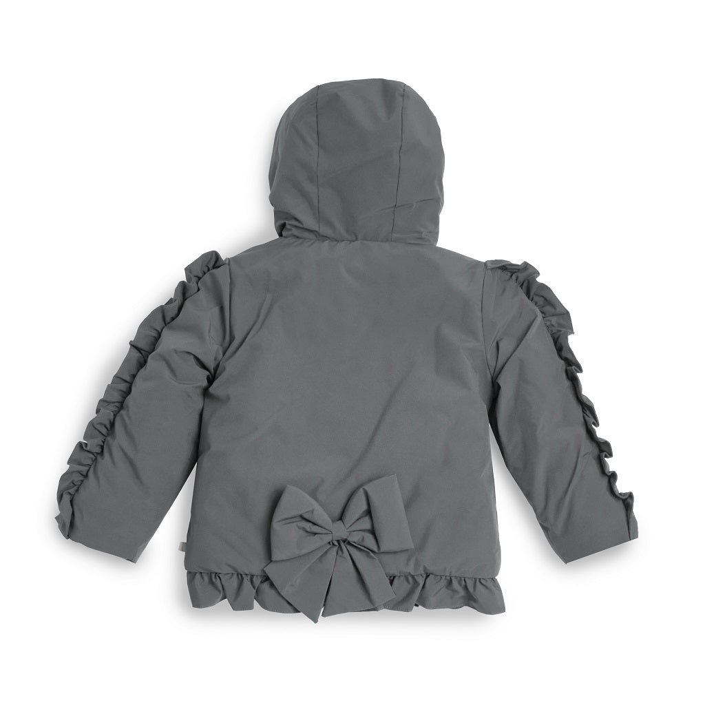 CARAMELO BTS Short Frilled Coat Grey
