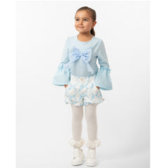 Baby Girls/Girls Beautiful Bows Scallop Short Set from Caramelo Kids.