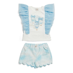 Caramelo Kids Fly Away Short Set in sky blue