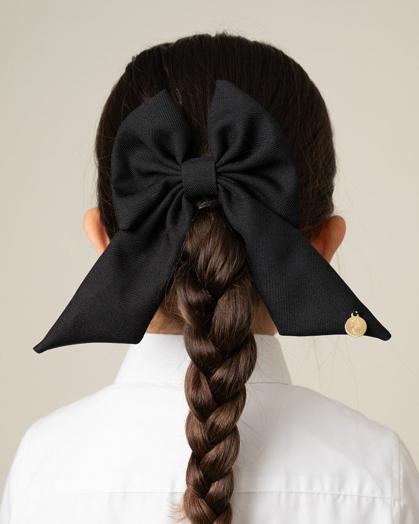 CARAMELO BTS School Hair Bow Clip Black