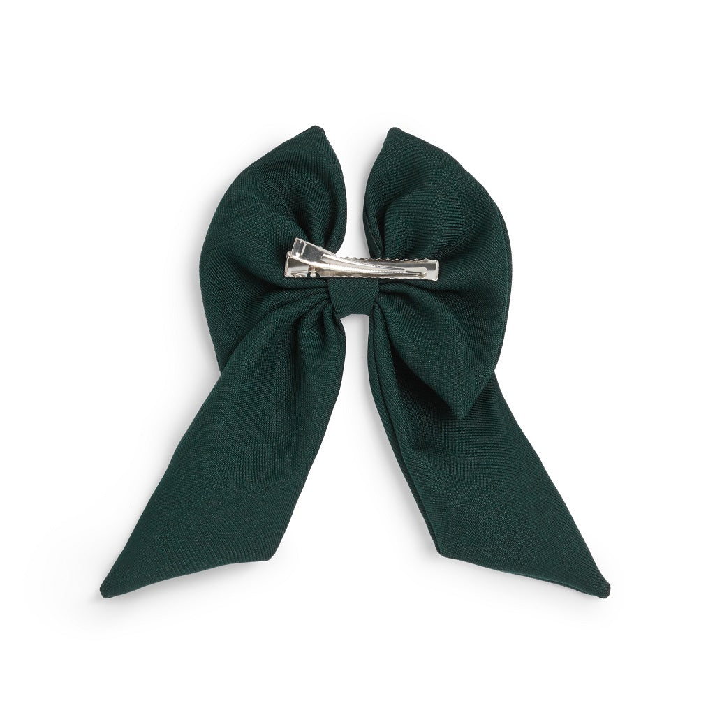 CARAMELO BTS School Hair Bow Clip Bottle Green