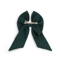 CARAMELO BTS School Hair Bow Clip Bottle Green