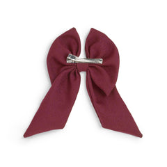 CARAMELO BTS School Hair Bow Clip Maroon