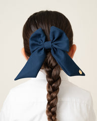 CARAMELO BTS School Hair Bow Clip Navy