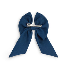 CARAMELO BTS School Hair Bow Clip Navy