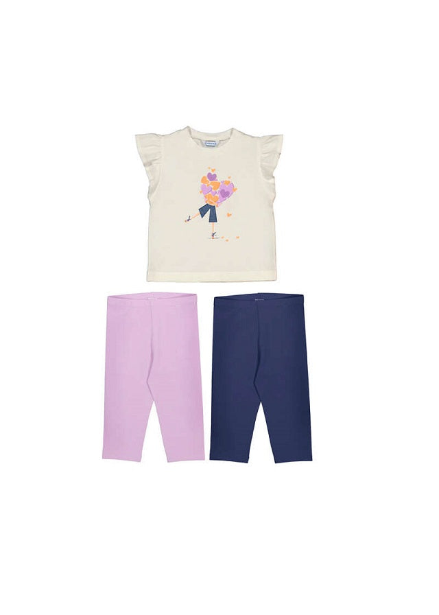 Girls Mayoral Leggings Set Lilac