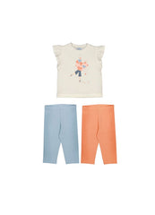 Girls Mayoral Leggings Set Sky Blue