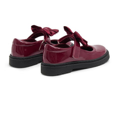Caramelo BTS Bow School Shoes Maroon