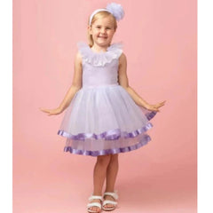 Diamante Tulle Dress Lilac