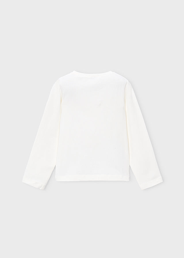 Mayoral girls long-sleeve t-shirt with red flower design
