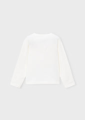 Mayoral girls long-sleeve t-shirt with red flower design