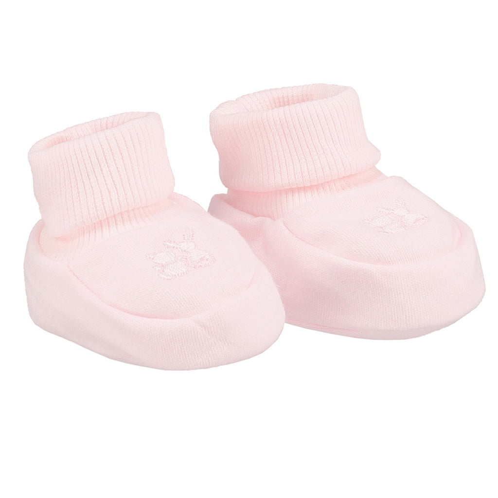 NOX Baby Pink Hat Mitts and Booties Gift Set