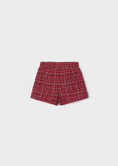 Classic tweed bermda shorts in rich red