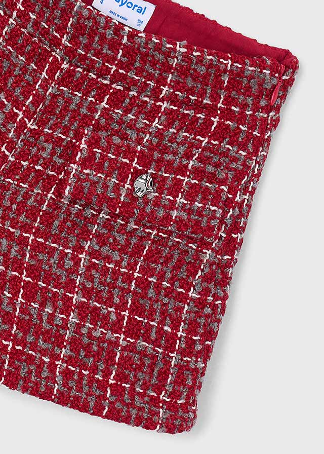 Classic tweed bermda shorts in rich red
