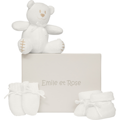 KELSEY Baby Knitted Mitts, Booties and Toy Set