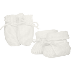 KELSEY Baby Knitted Mitts, Booties and Toy Set