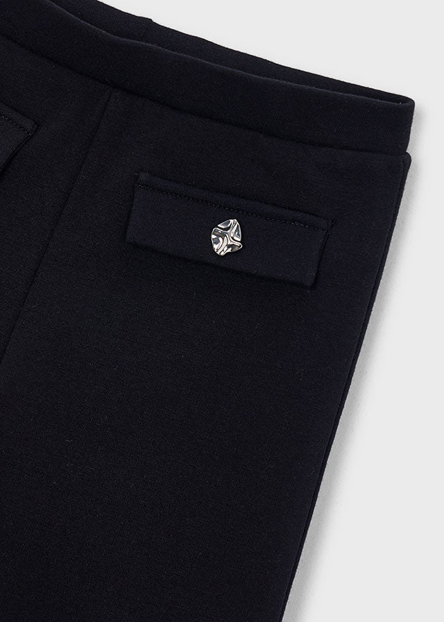 Mayoral Mini Girls Cosy flare leggings in soft fleece, perfect for everyday wear.