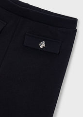 Mayoral Mini Girls Cosy flare leggings in soft fleece, perfect for everyday wear.