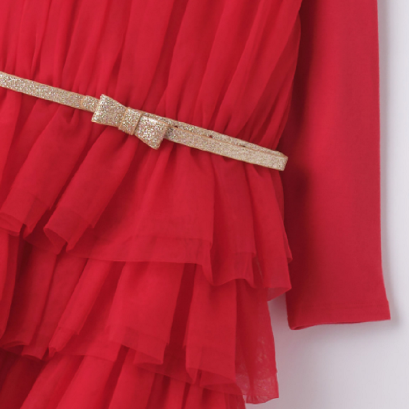 iDO Girls Red Tulle Dress