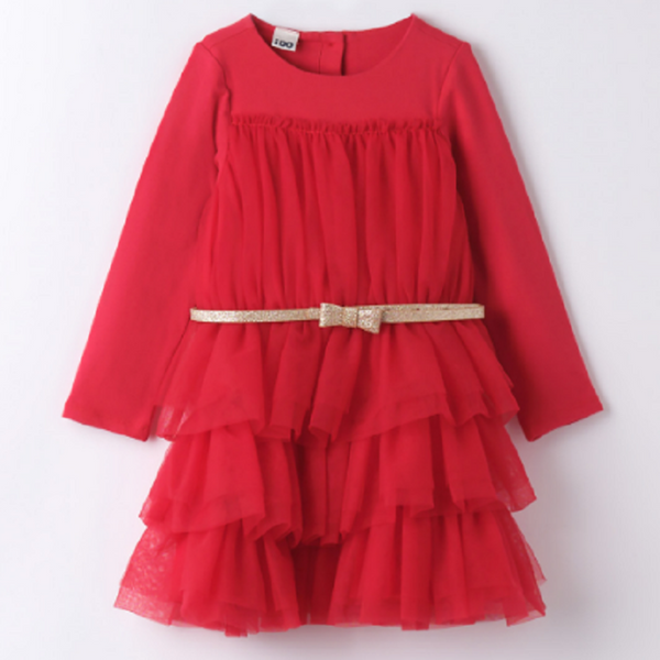 iDO Girls Red Tulle Dress