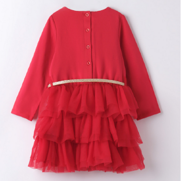 iDO Girls Red Tulle Dress