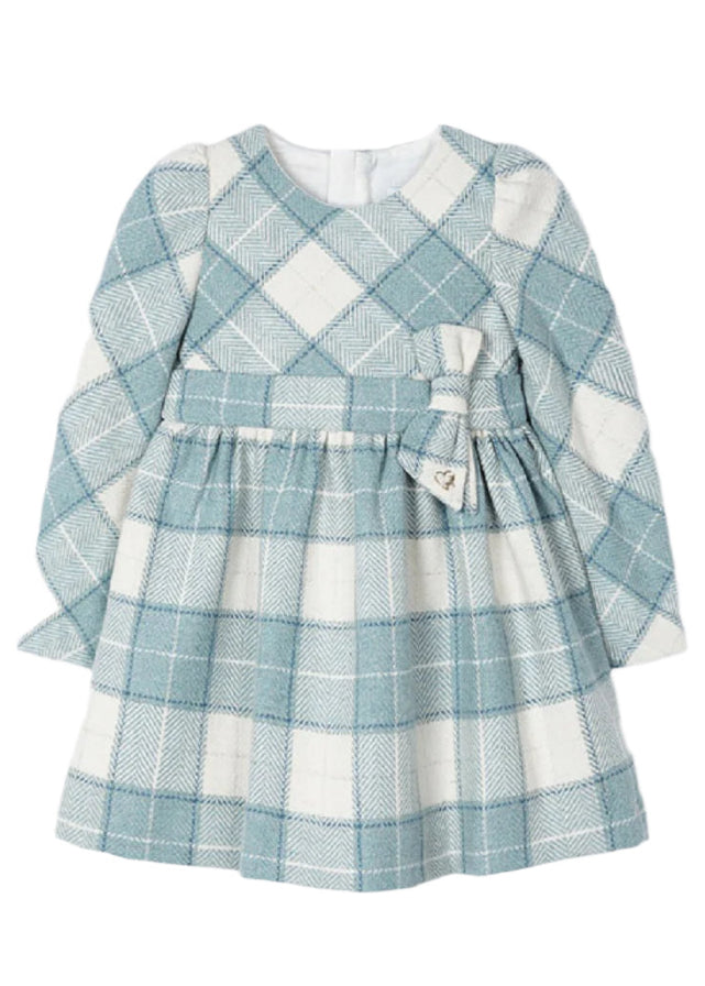 Mayoral Girls Check Dress Bluebell